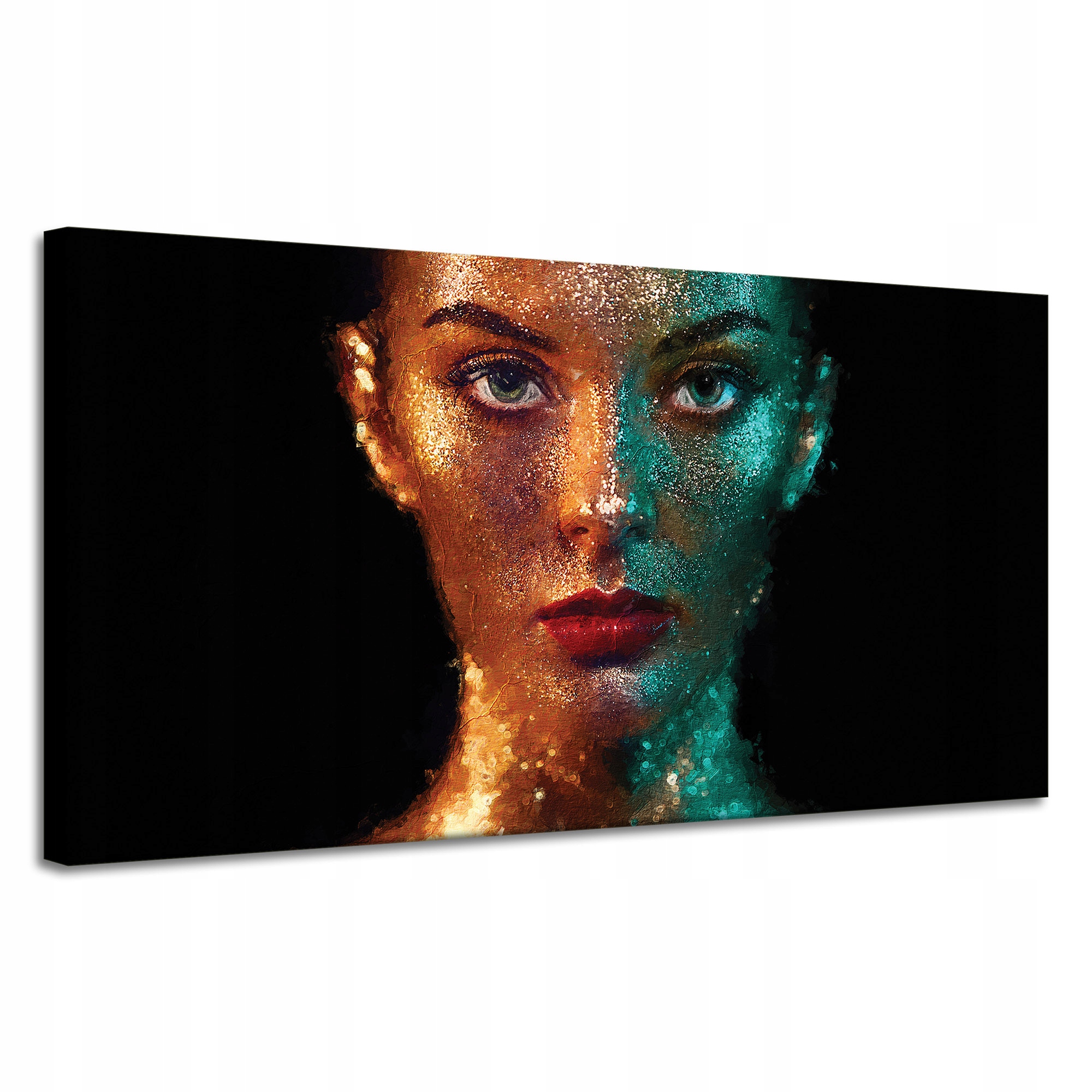 Obraz na plátně Tvář Černé ženy Červené rty 120x60 cm