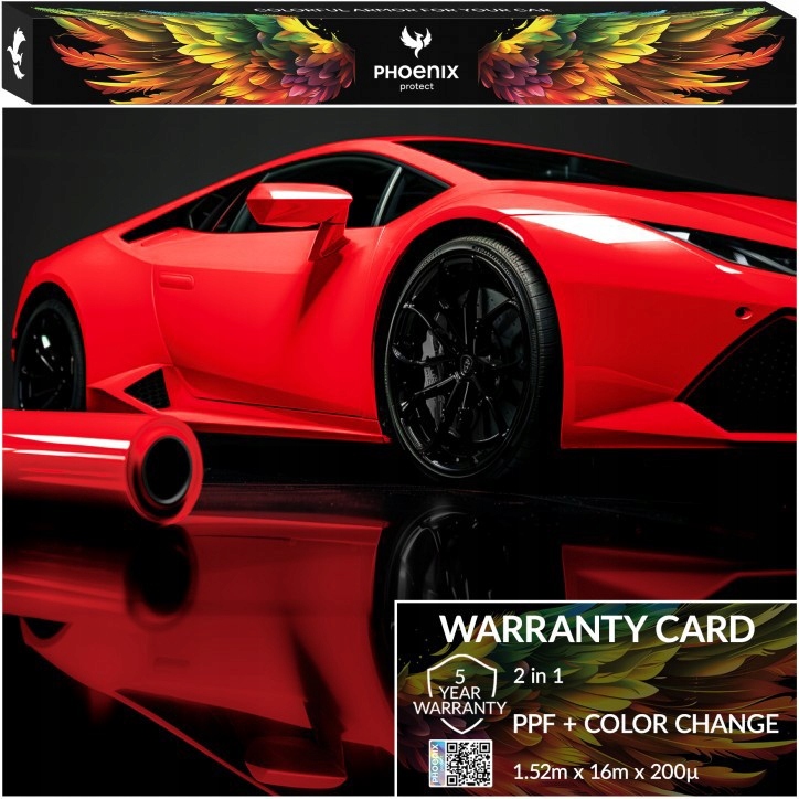 Kolorowa Folia PPF Phoenix Protect Zmiana Koloru Auta Gloss Ferrari Red
