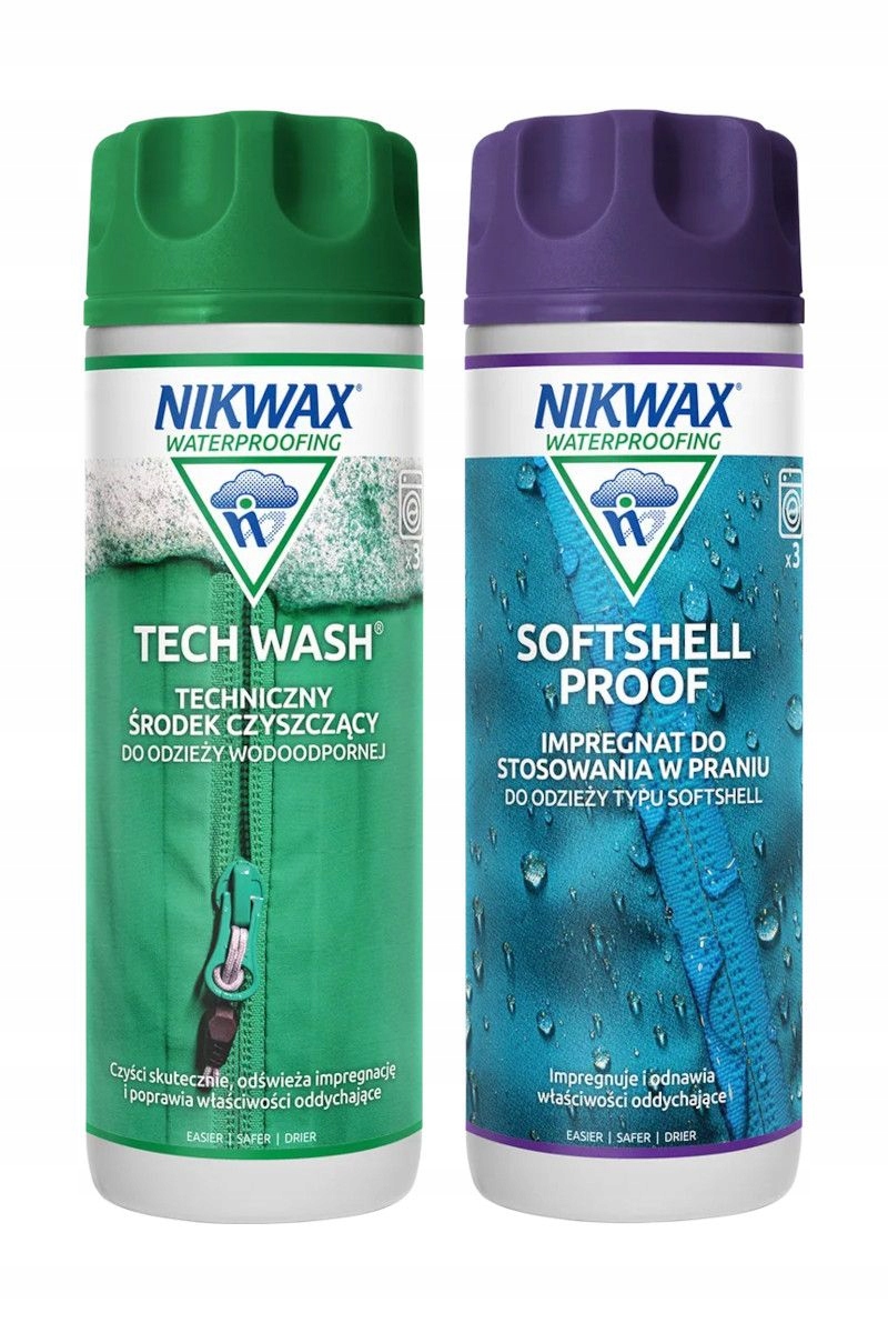 Nikwax Zestaw do pielęgnacji odzieży Twin Tech Wash/Soft-Shell 2x300ml