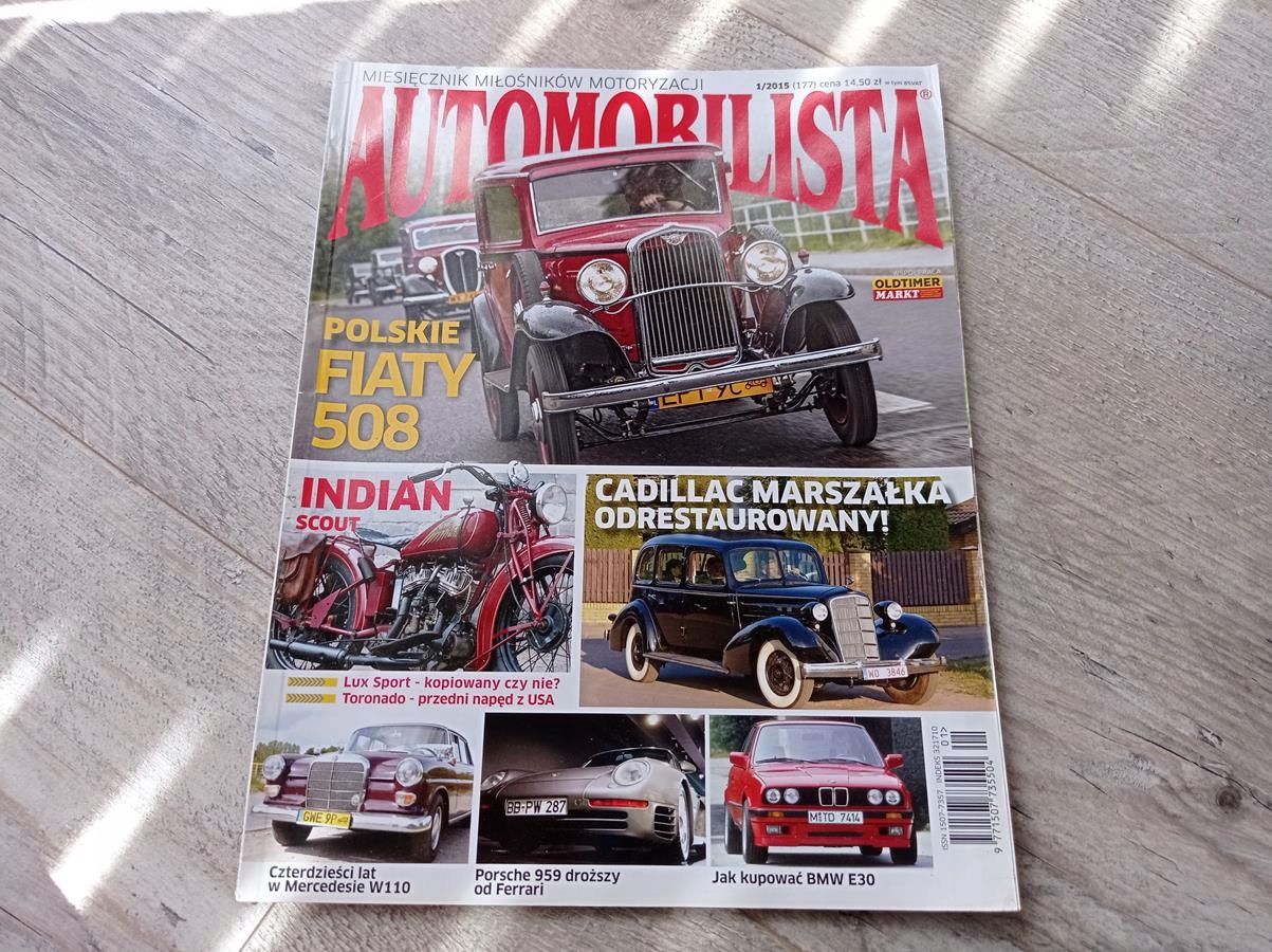 KSIĄŻKA CZASOPISMO AUTOMOBILISTA 1 / 2015