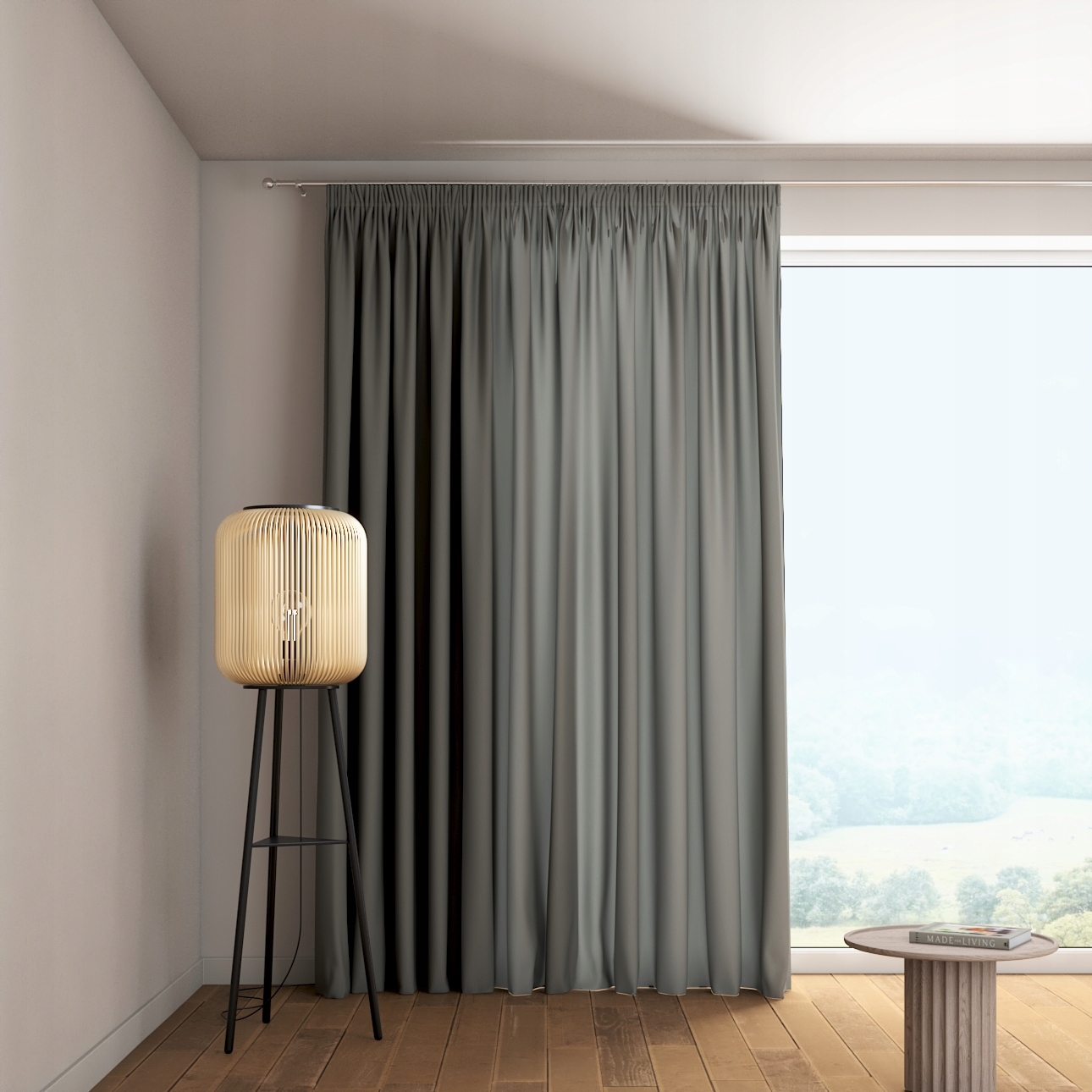 Dekoria Závěs na řasící pásce, 1 ks, 130 x 260 cm, černá