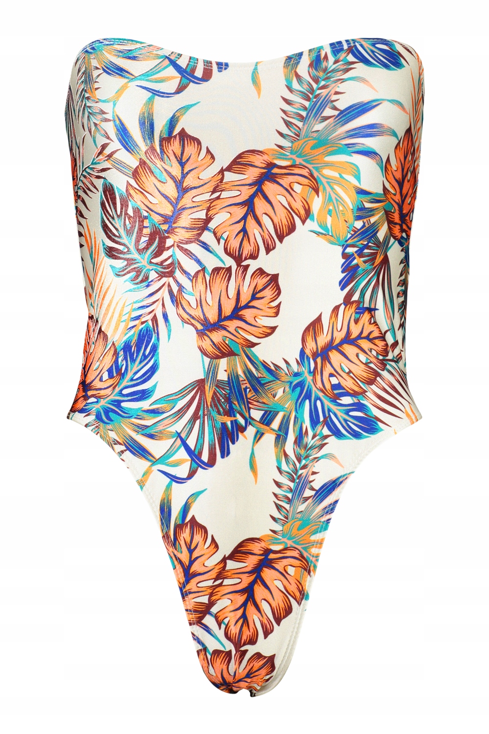 BOOHO- KOSTIUM KĄPIELOWY LIŚCIE 44 Fason góry Sportowy