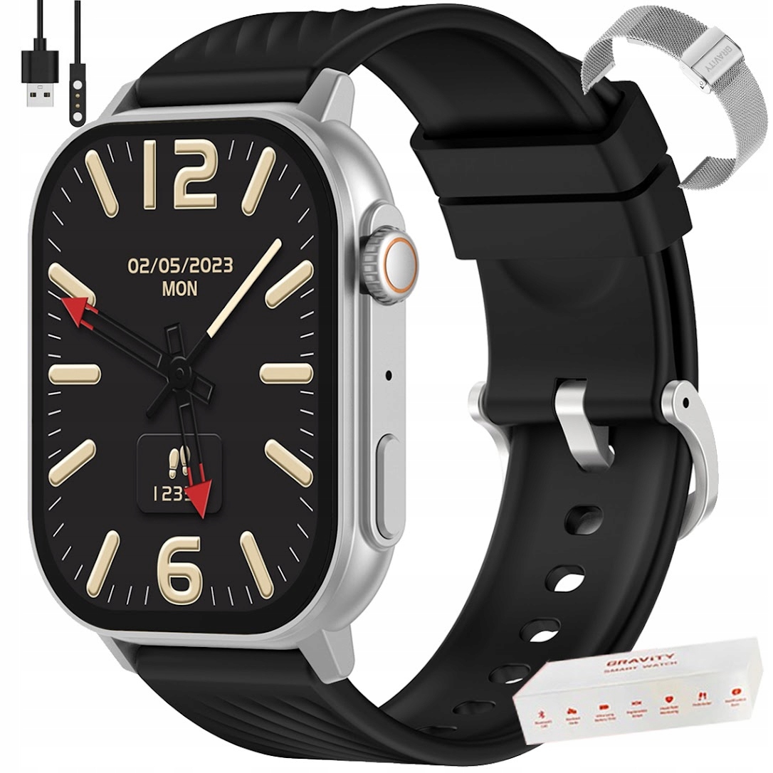 Pánské hodinky Chytré Hodinky Gravity Hovory Menu Pl Tft displej Kroky