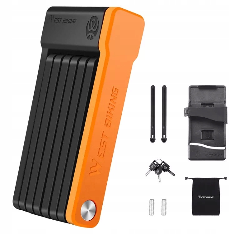 ZAPIĘCIE ROWEROWE ZABEZPIECZENIE ZAMEK ROWEROWY SKŁADANE BLOKADA ROWERU Marka West biking