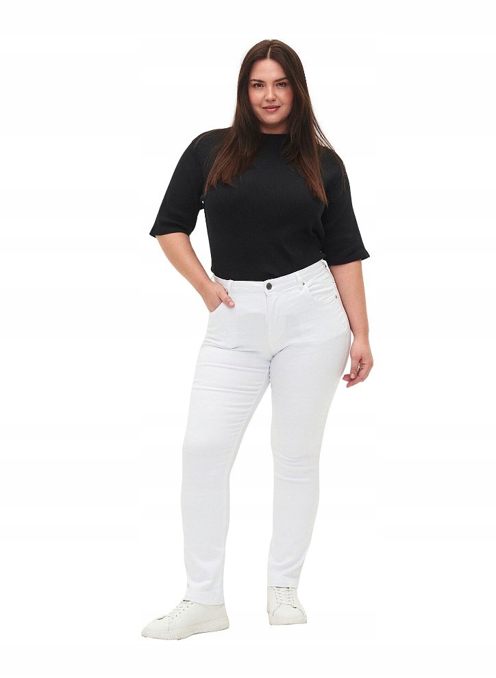 Zizzi Džíny Bílé Slim Fit 305A N78 42