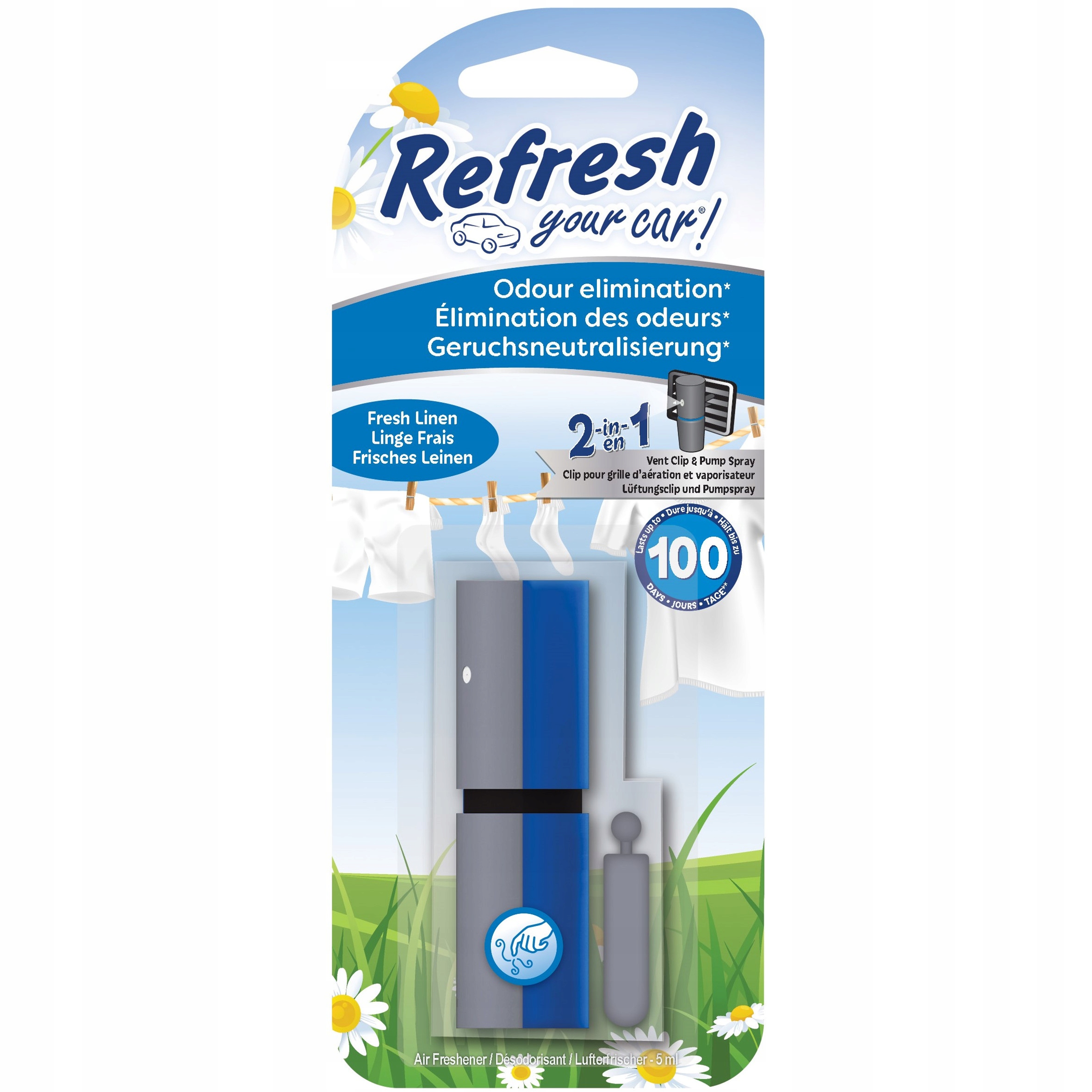 

Zapach Refresh Vent Spray 2in1 Fresh Linen
