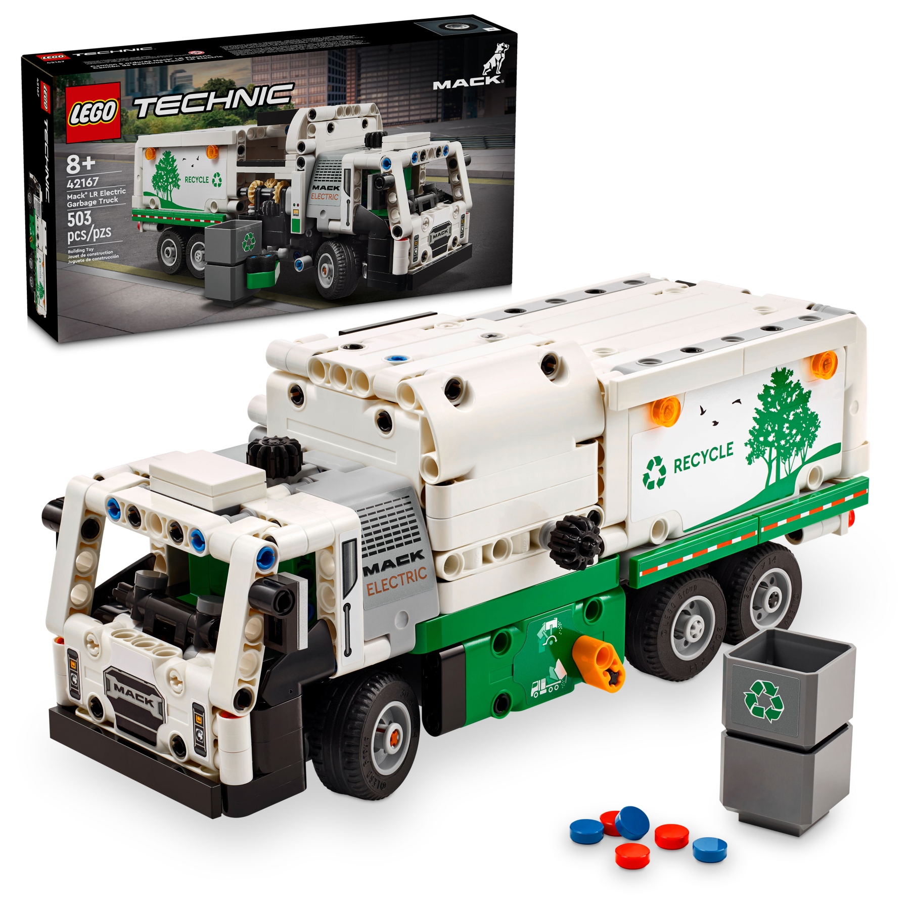 Lego Technic Popelářský vůz Mack Lr Electric 42167