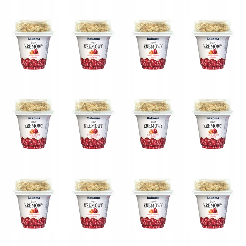 Krémový jogurt s třešní, třešní a granolou 230 g X12