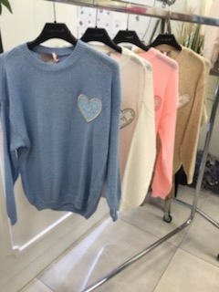 Růžový svetr Lososové srdíčko 3205 Lalous vel Univerzální