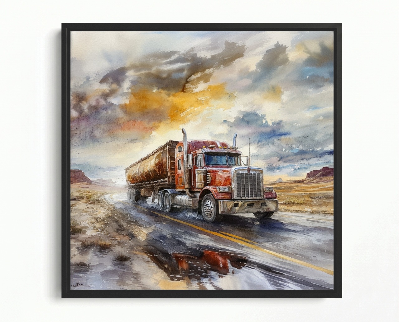 Obraz Rám American Box Auto Truck Nákladné Auto Doprava 60x60