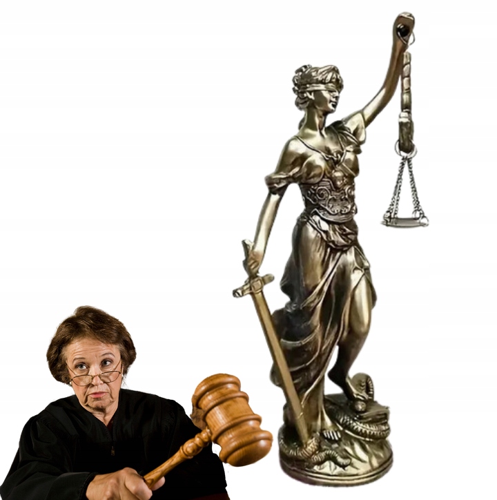 Temida figurka Bohyně Spravedlnosti Justitia 19 CM z pryskyřice jako dárek M