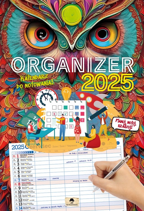 Kalendarz ścienny A3 2025. Organizer