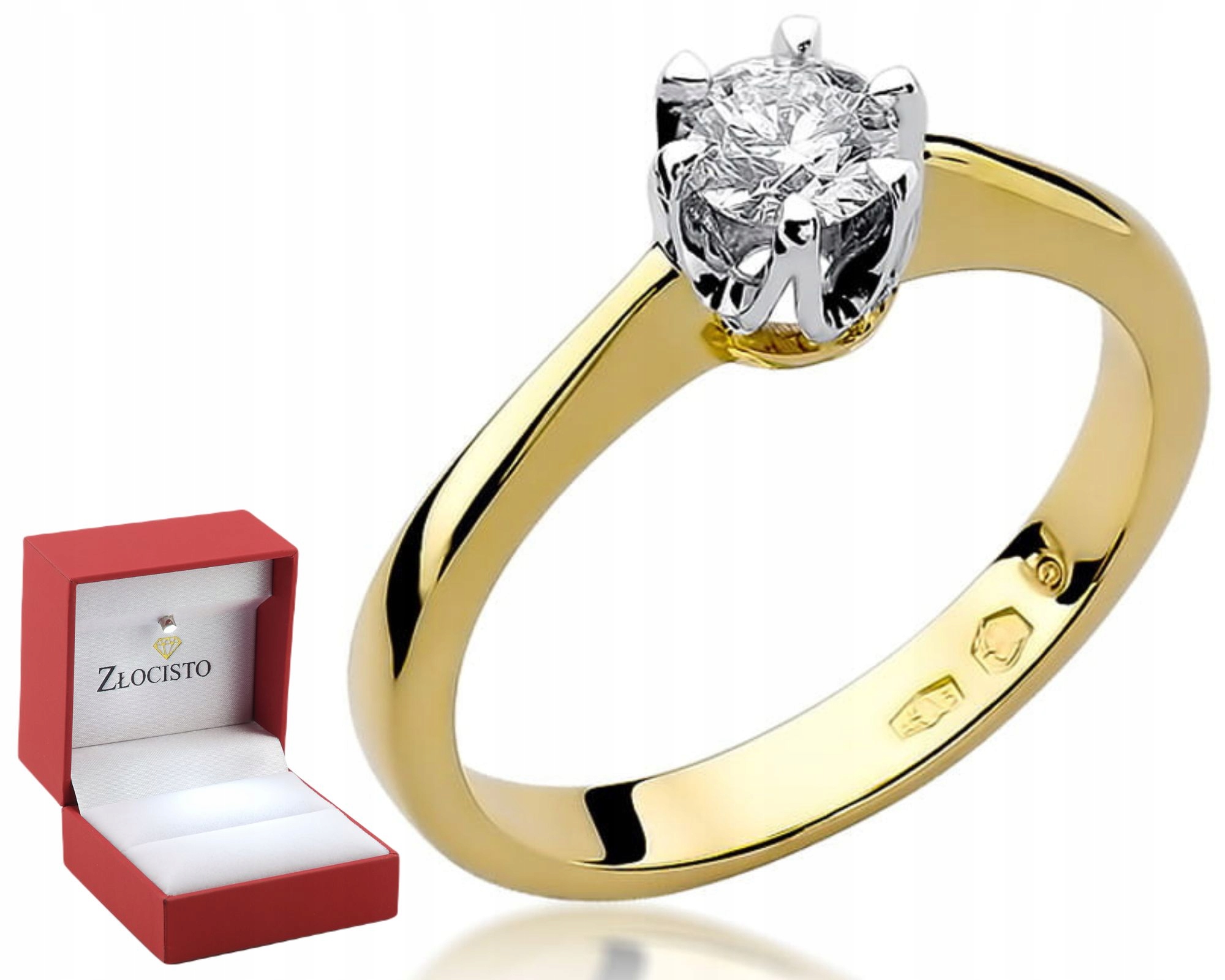 Prstýnek Briliant Žluté Zlato Gravírování 585 Dárek