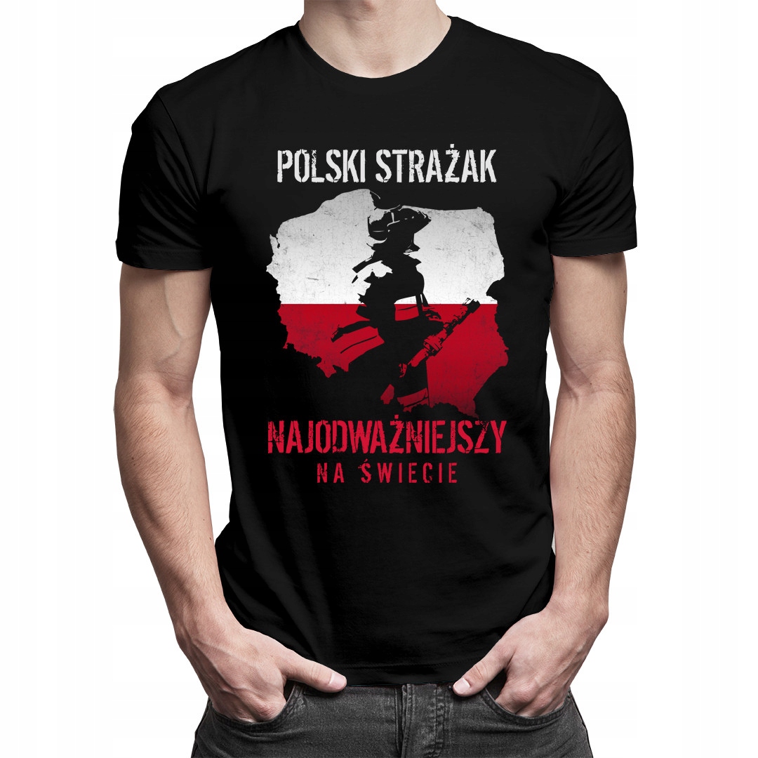 

Męska koszulka - prezent dla polskiego strażaka
