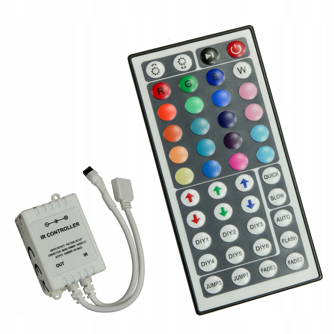 KONTROLER STEROWNIK Taśma LED 72W RGB pilot 44