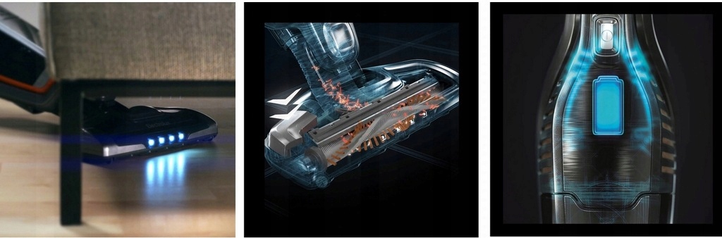 BEZPRZEWODOWY ODKURZACZ PIONOWY 2w1 LED BIAŁY UŻYWANY Praca na mokro nie