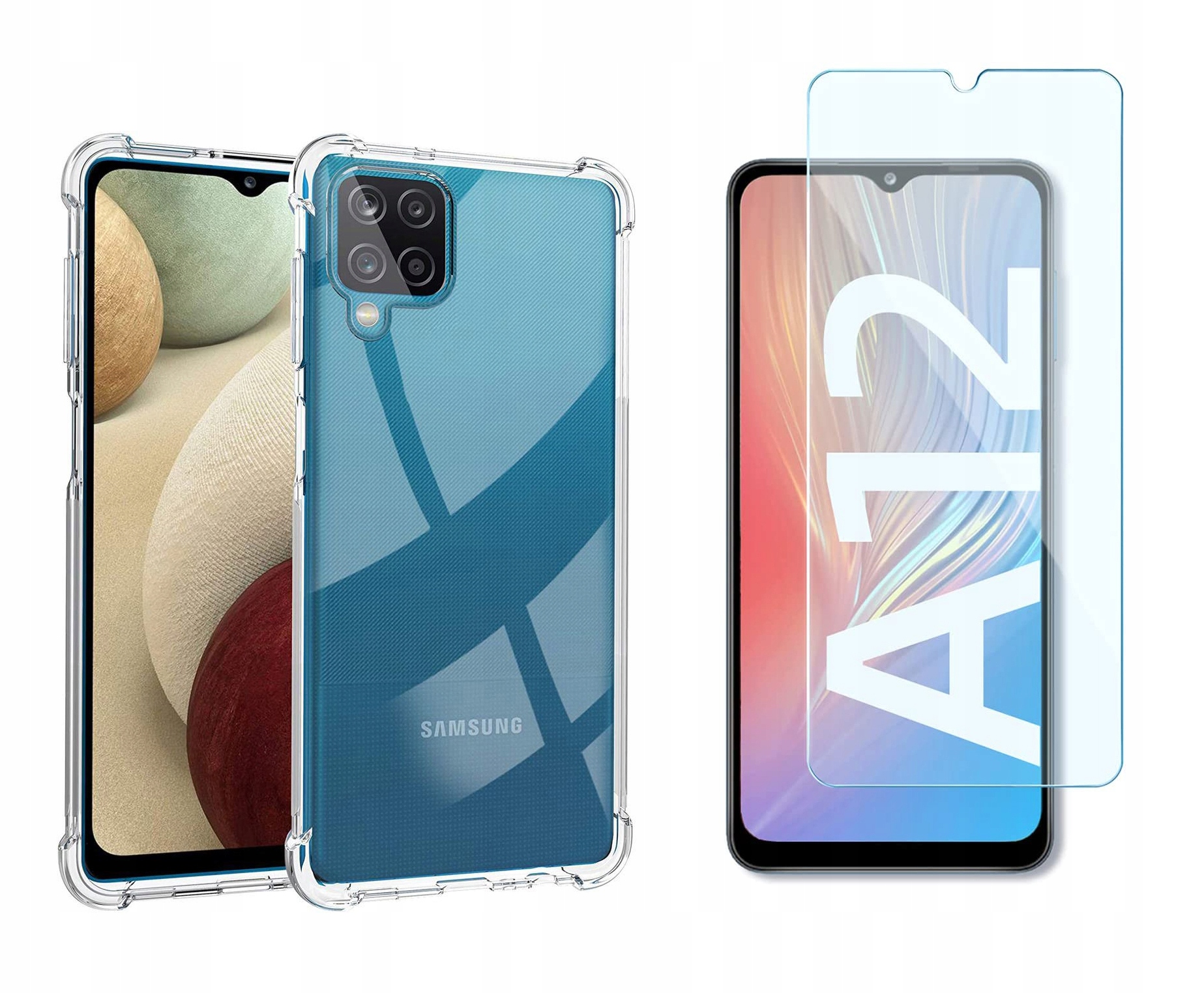 Etui A-shock + Szkło Płaskie do Samsung Galaxy A12