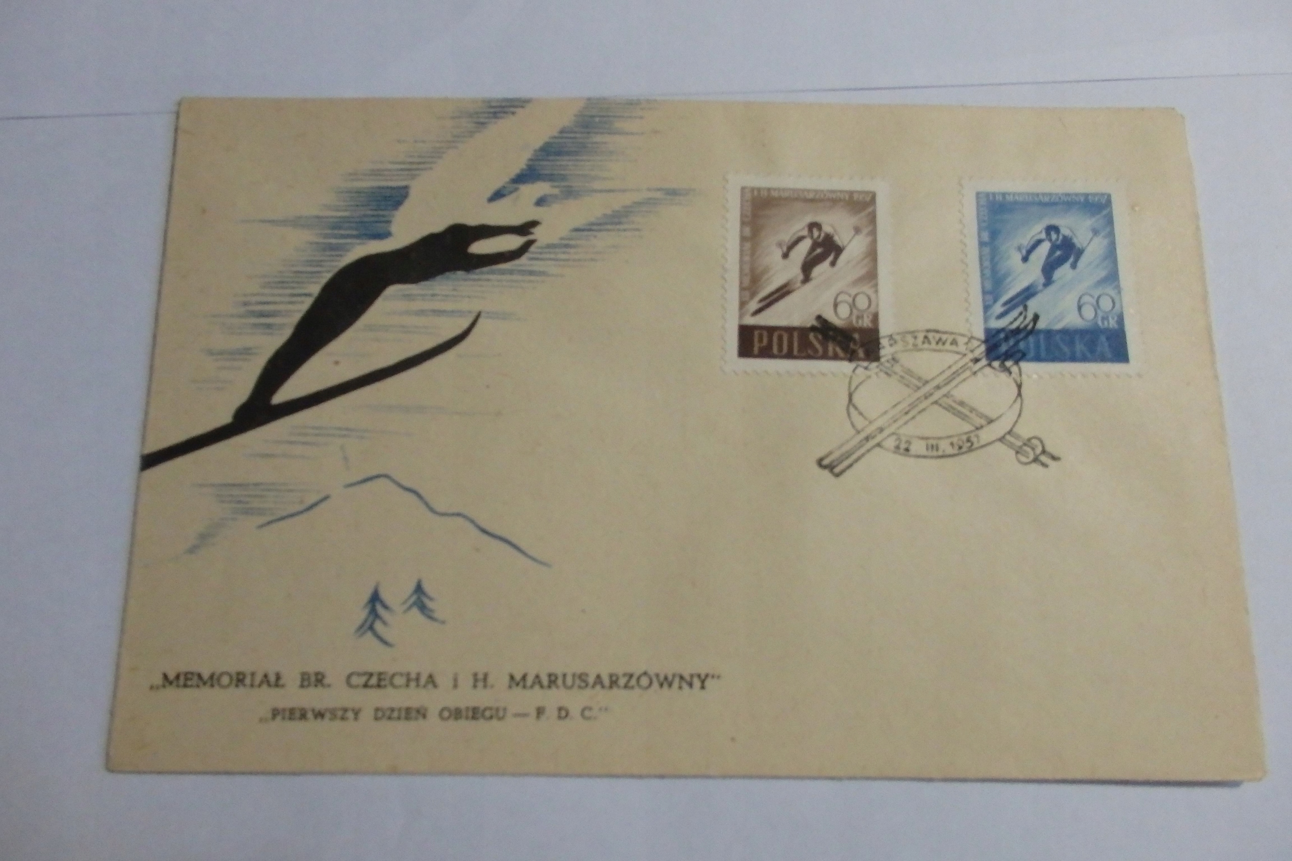 FDC Fi 858, kas. 1957r. B9059