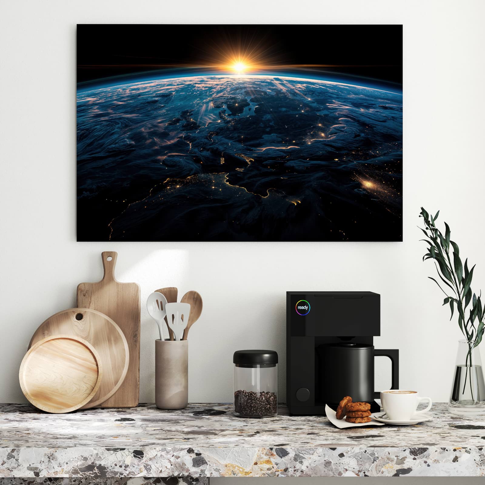 Magnetická tabule Východ slunce Země Panorama 90 × 60 cm