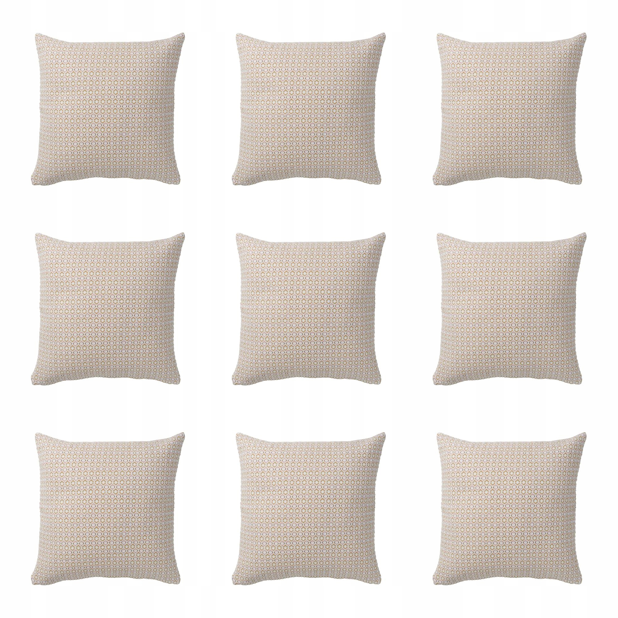 9 ks Bavlněný povlak na polštář 50x50 cm bílý světle růžový