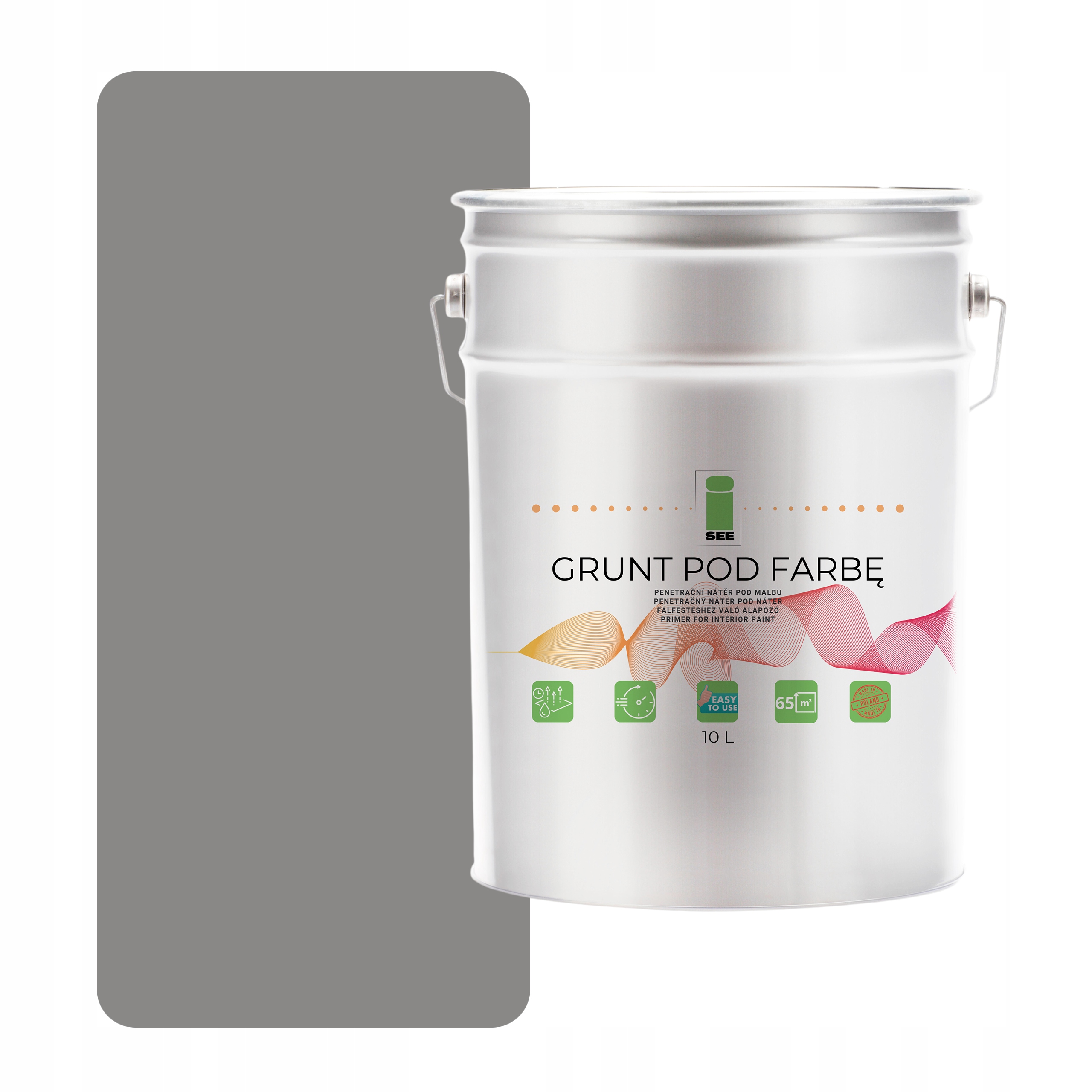 Podkladová Barva Silikonová Fasádní Šedá, Tmavý Odstín Šedé 10 L