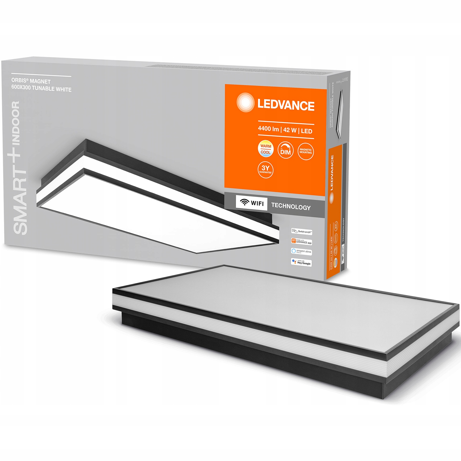 

Plafon Led Lampa Sufitowa 42W Cct 60x30 Smart WiFI