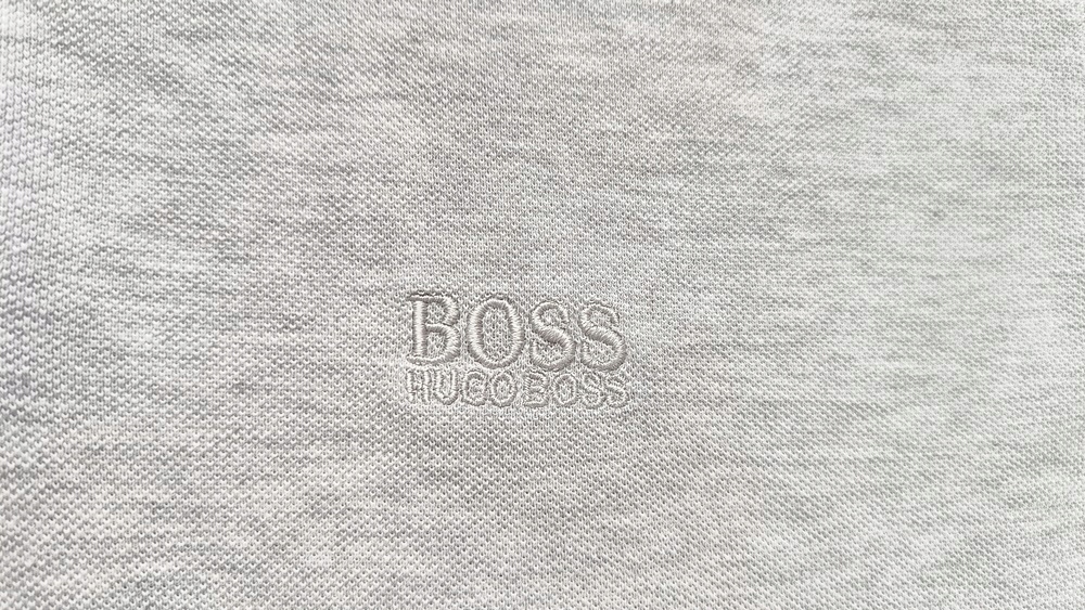 HUGO BOSS Koszulka polo Modern Fit LOGO M Kolor szary