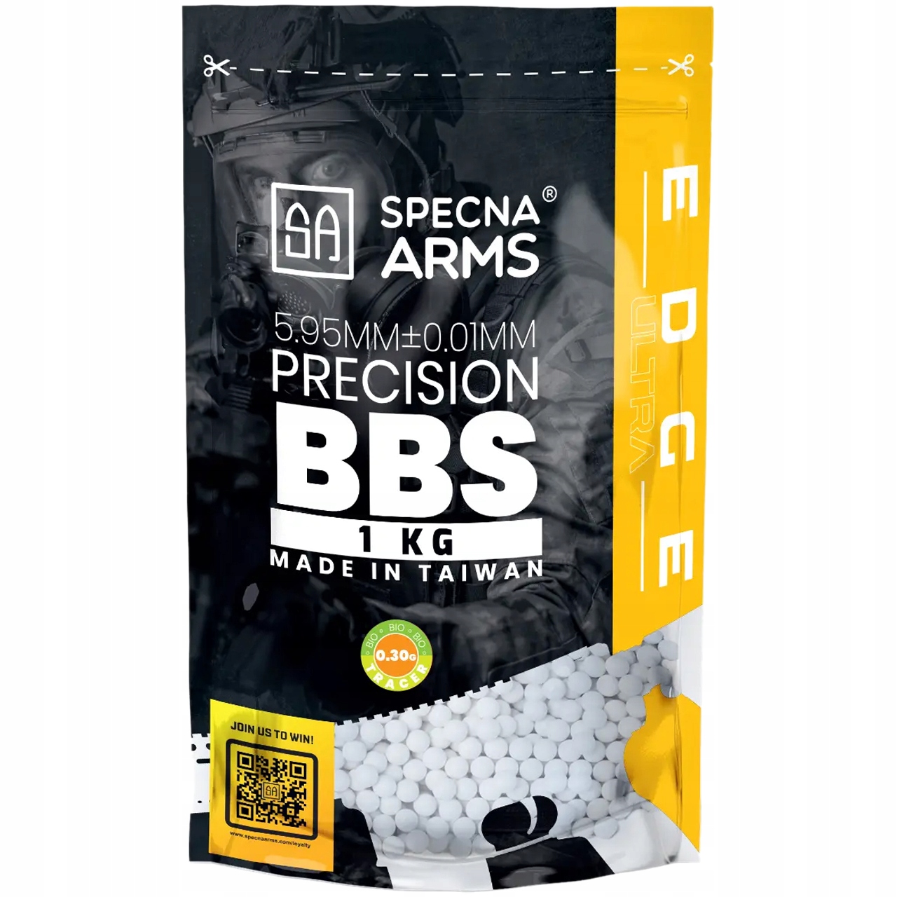 Kulki Precyzyjne Bezszwowe Specna Arms Edge Ultra Tr. Bio 0,30g 1kg Zielone