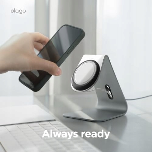 ELAGO MS4 Stacja Ładowania MagSafe iPhone 16 15 14 13 12 Srebrna — miniatura 6