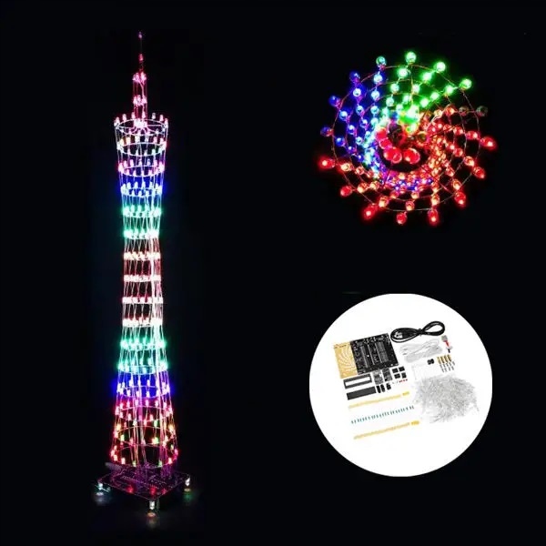 Led věž Multi Color efekty Animace diy kit