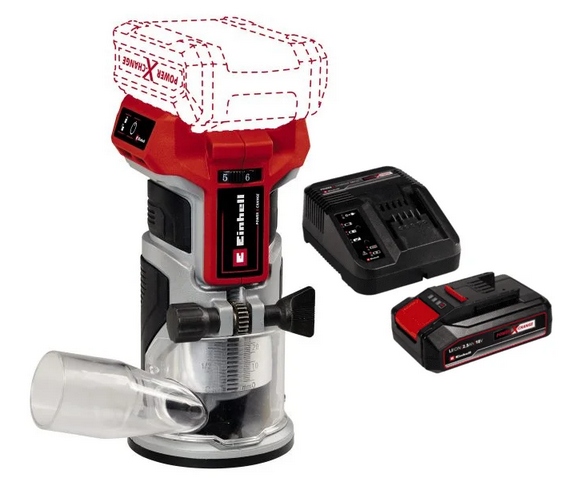 EINHELL FREZARKA KRAWĘDZIOWA TP-ET 18 Li BL ZESTAW 2,5AH