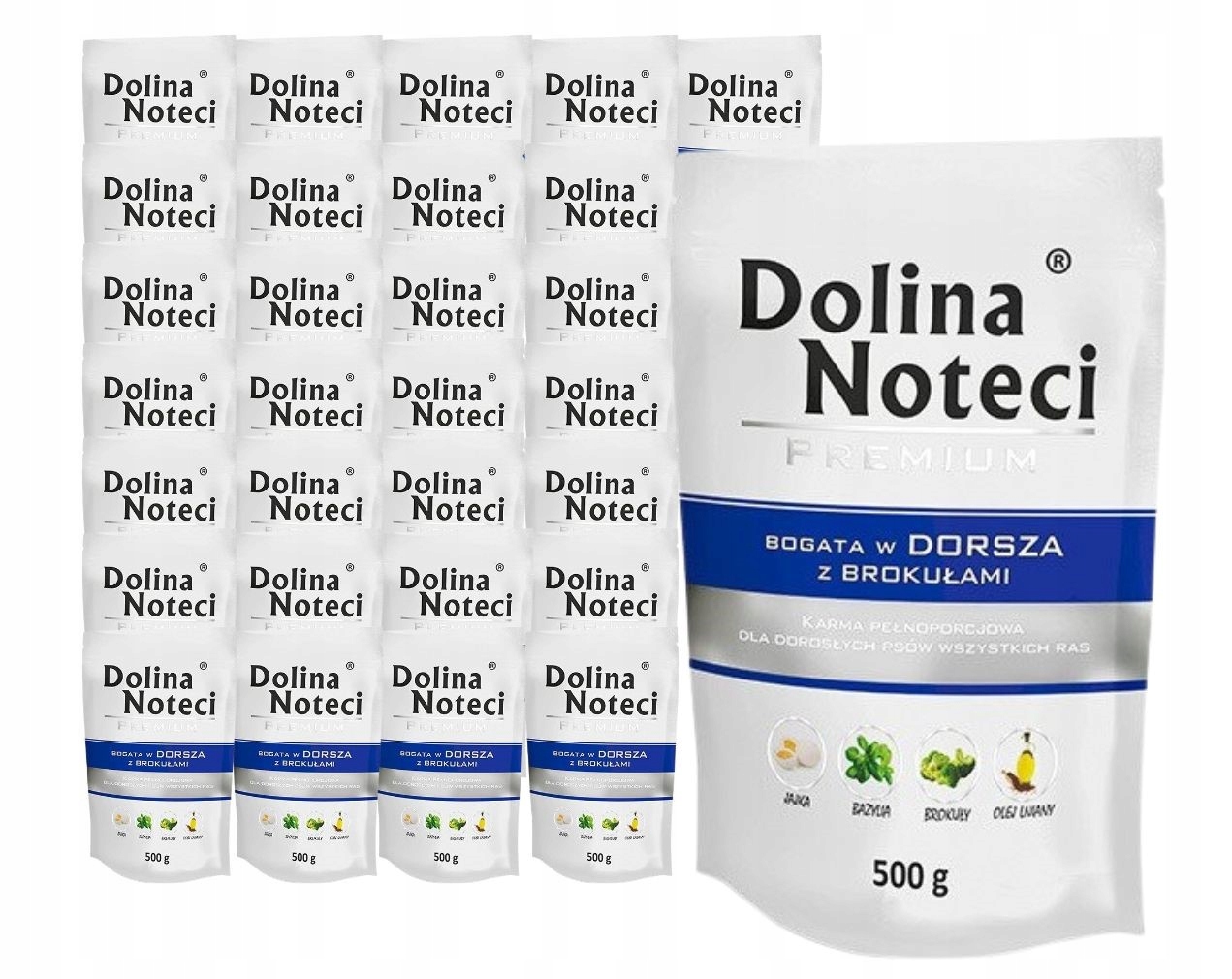 Levně Dolina Noteci Premium vlhké krmivo pes bohatý na tresku s brokolicí 30x500g