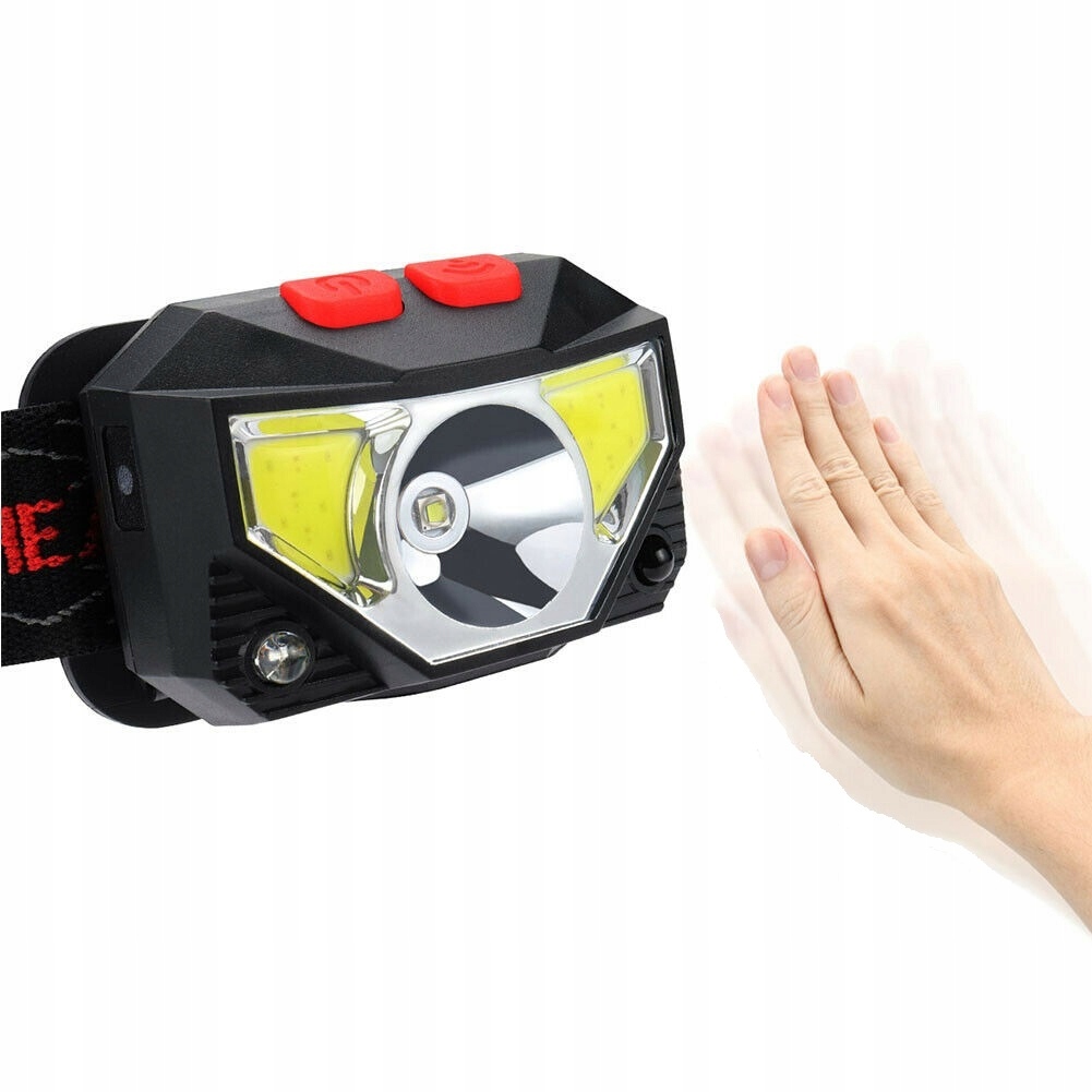 

Latarka Czołowa Czołówka Led Usb Czujnik Ruchu
