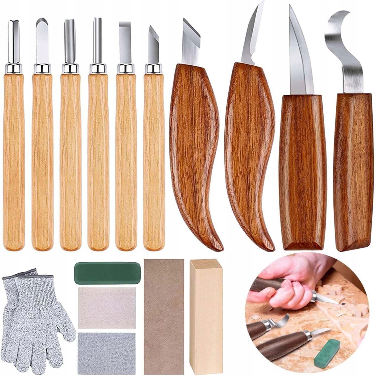 Nůž Skalpel Na Vyřezávání Do Dřeva Sada Nářadí Nože Diy 19 Ks S Pouzdro