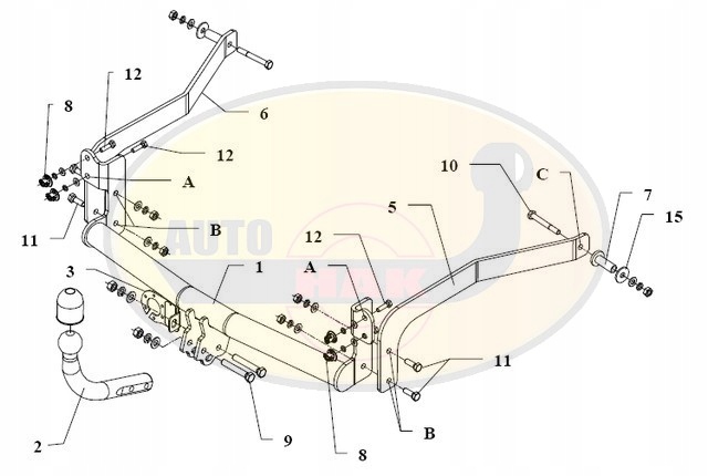 Hak holowniczy odkręcany RENAULT LAGUNA I G18 Producent Auto-hak