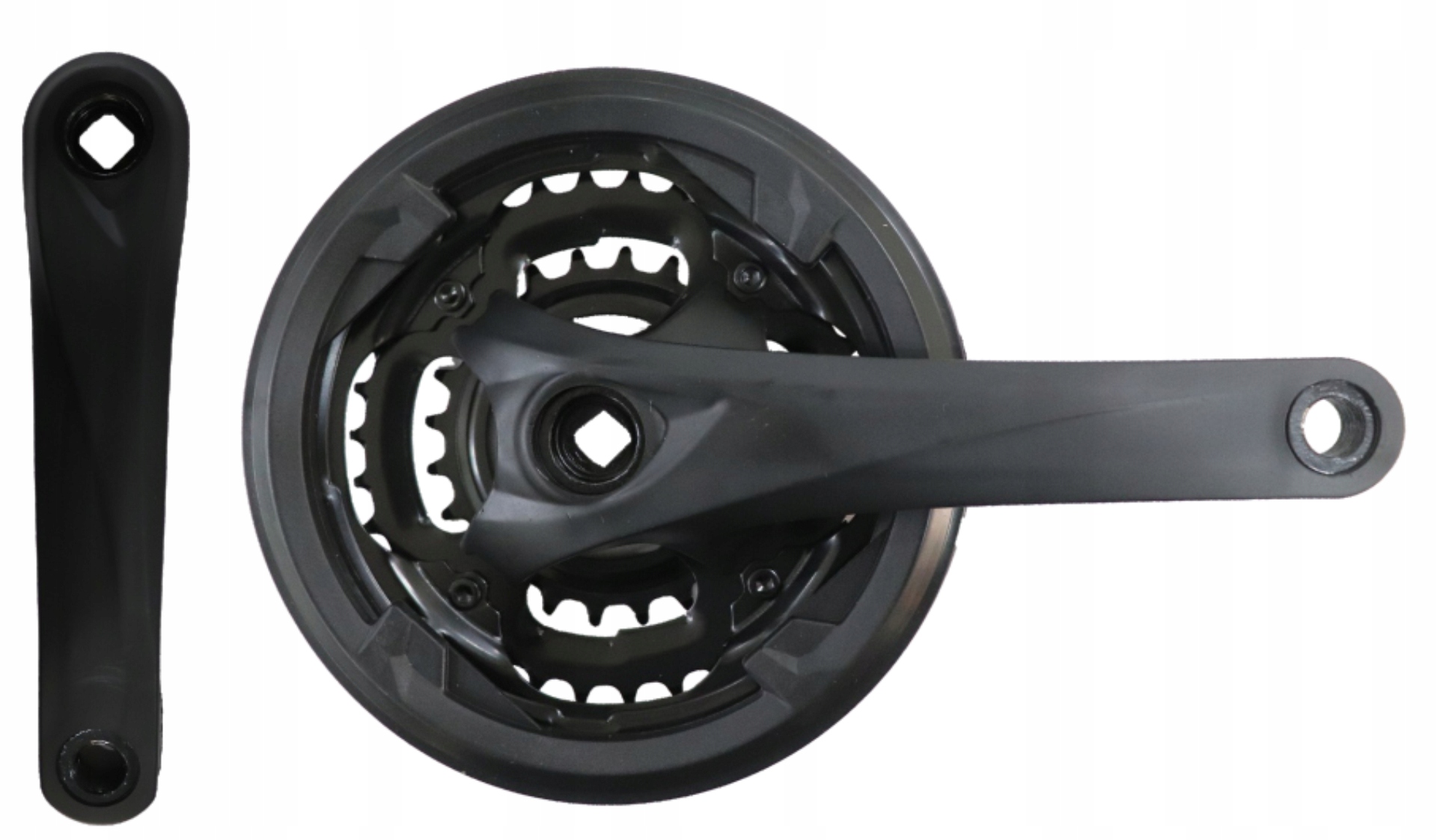 Korba mechanizm korbowy Mtb 3 rzędowy 24-34-42 czarny ramię 170mm