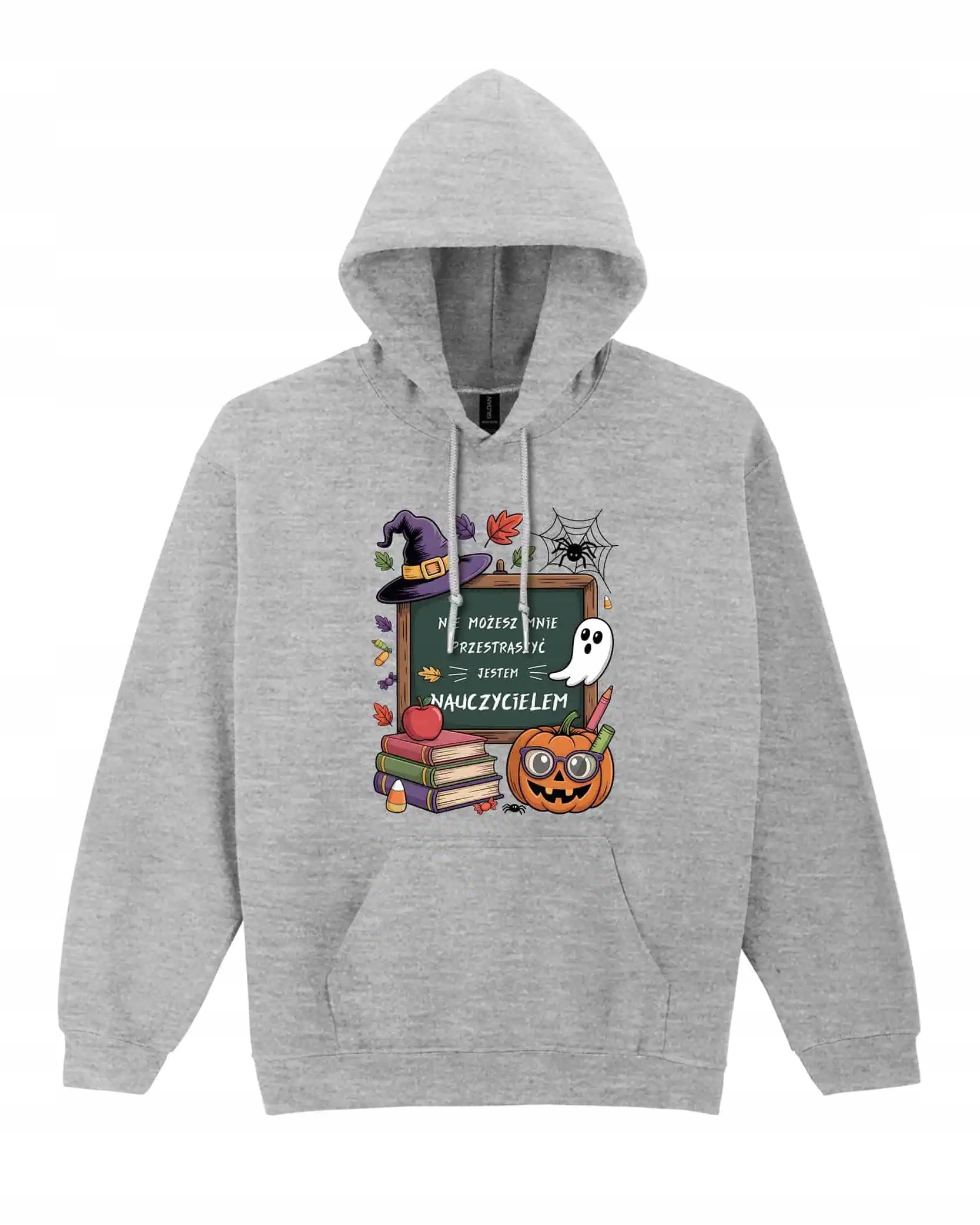 Mikina s kapucí Den učitelů Vtipný Dárek Šedá L