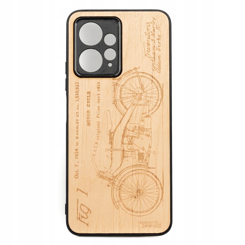 Dřevěné Pouzdro Bewood pro Redmi Note 12 4G Harley Patent Aniegre