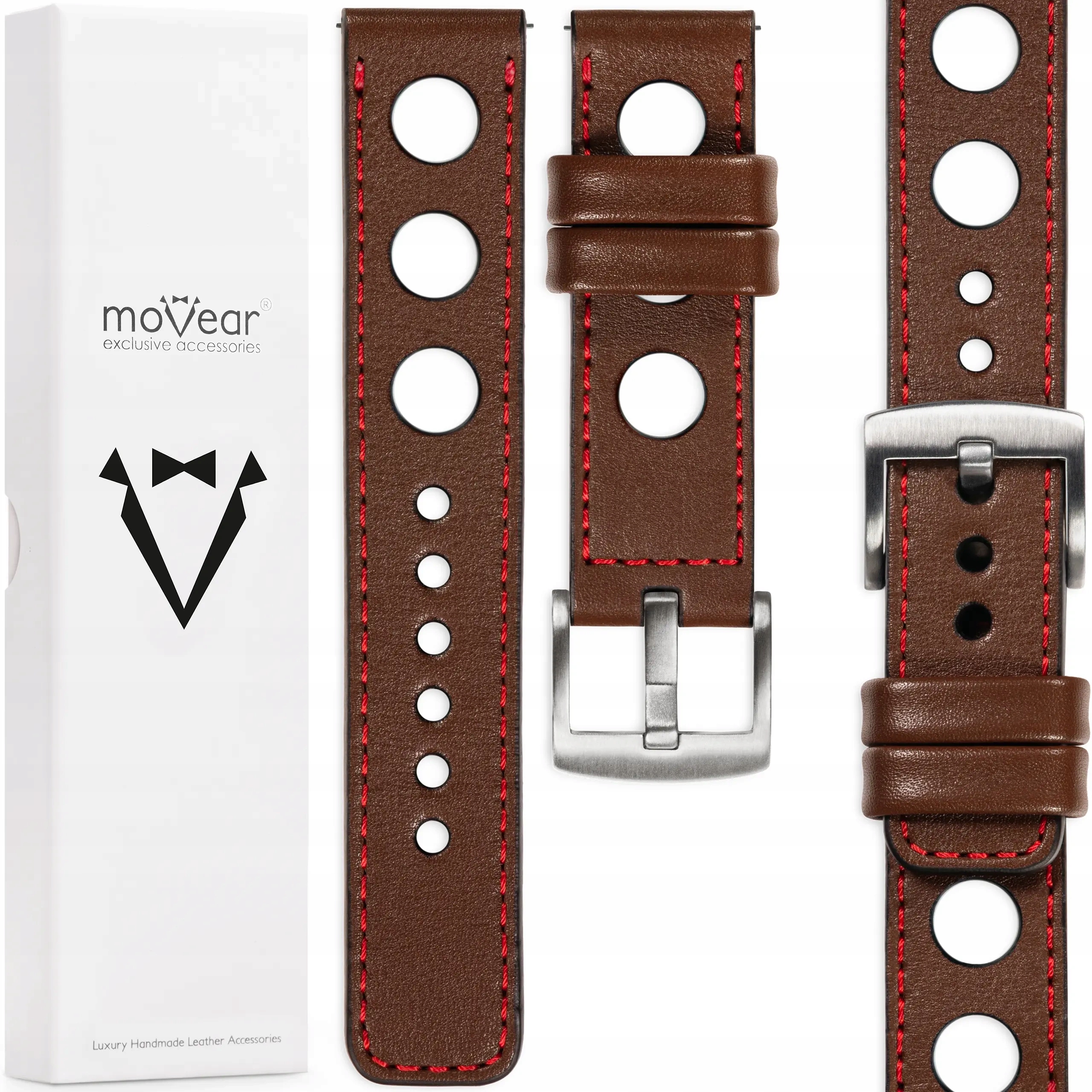 Kožený řemínek pro Samsung Watch 20 mm 7 6 5 4 3 Active Pro Polský Movear