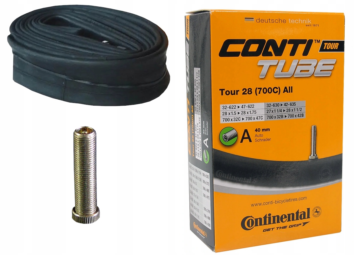 

Dętka Continental Tour 28 Al Av 40mm 32-622/47-622