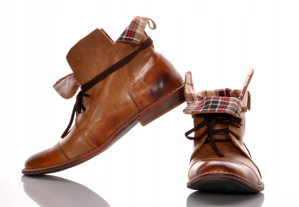 3/4 Buty Bullet Miodowe , Camelowe Trzewiki za kostke sztyblety Skórzane 40 Kod producenta 130340