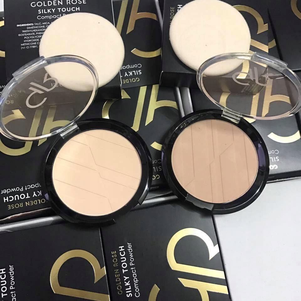 Golden Rose Puder Matujący Prasowany Silky Touch Compact Powder 12g 01 SPF brak