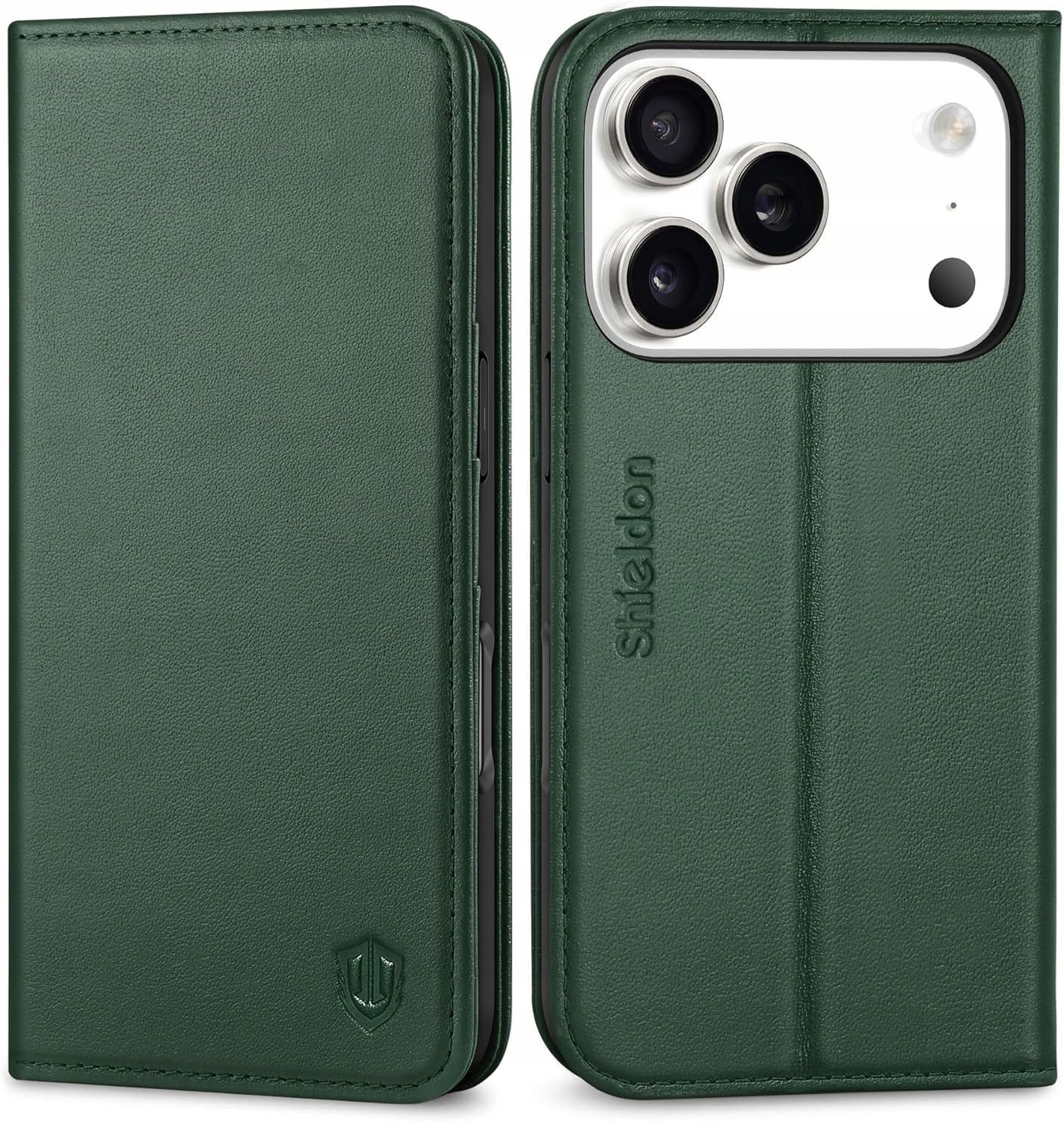 Pouzdro Shieldon pro iPhone 17 Pro 6,3" Pravá Kůže peněženka