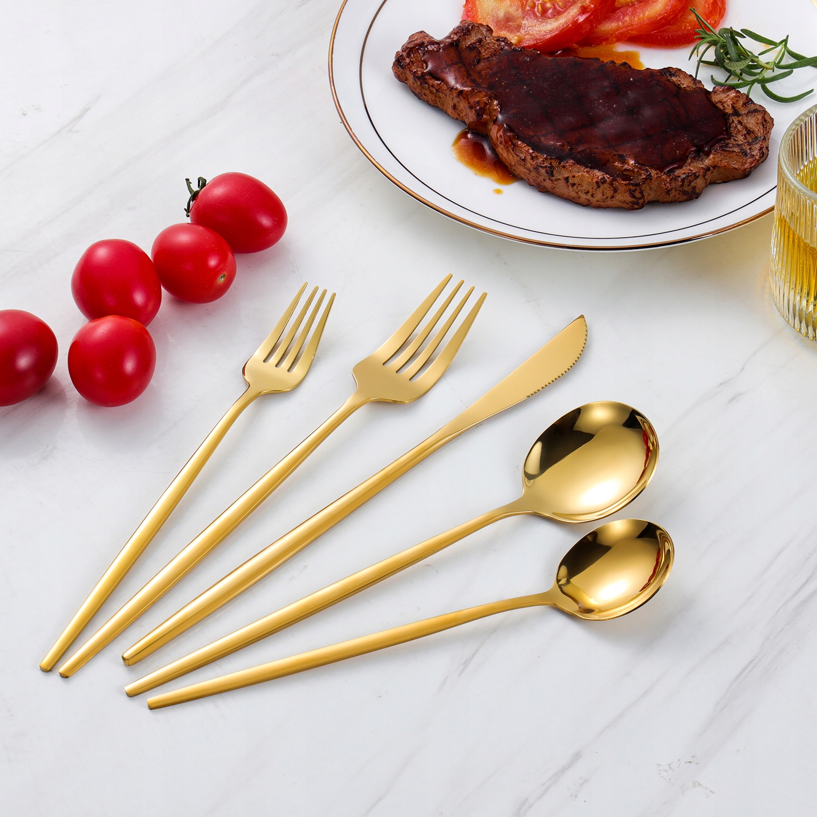 ZESTAW SZTUĆCÓW 30 Szt, 6 os komplet sztućce pudełko, Stal nierdzewna Marka bez marki