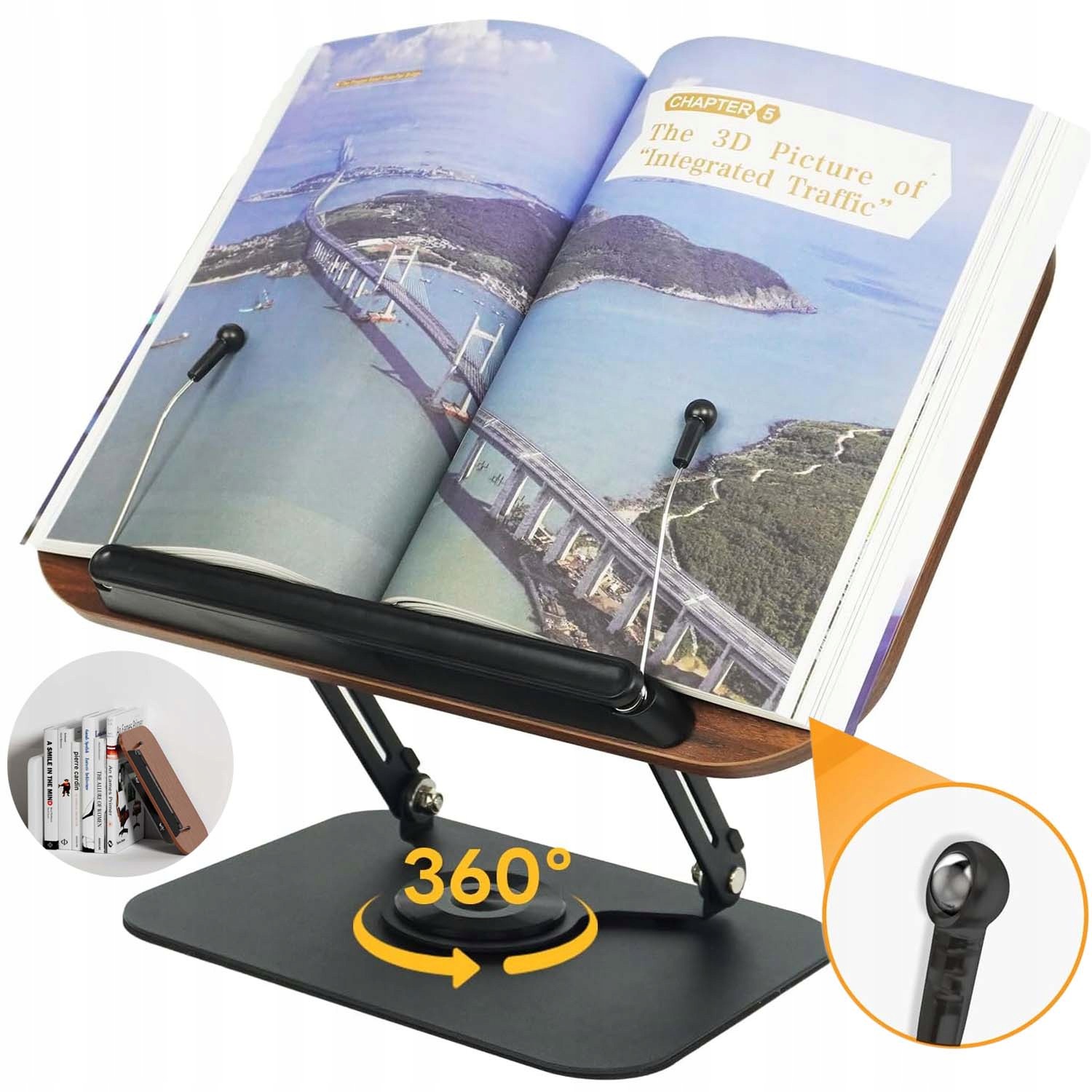 Podstavec Pod Knihu Stojan Podpěra Na Tablet Pro Čtení Otočný O 360°
