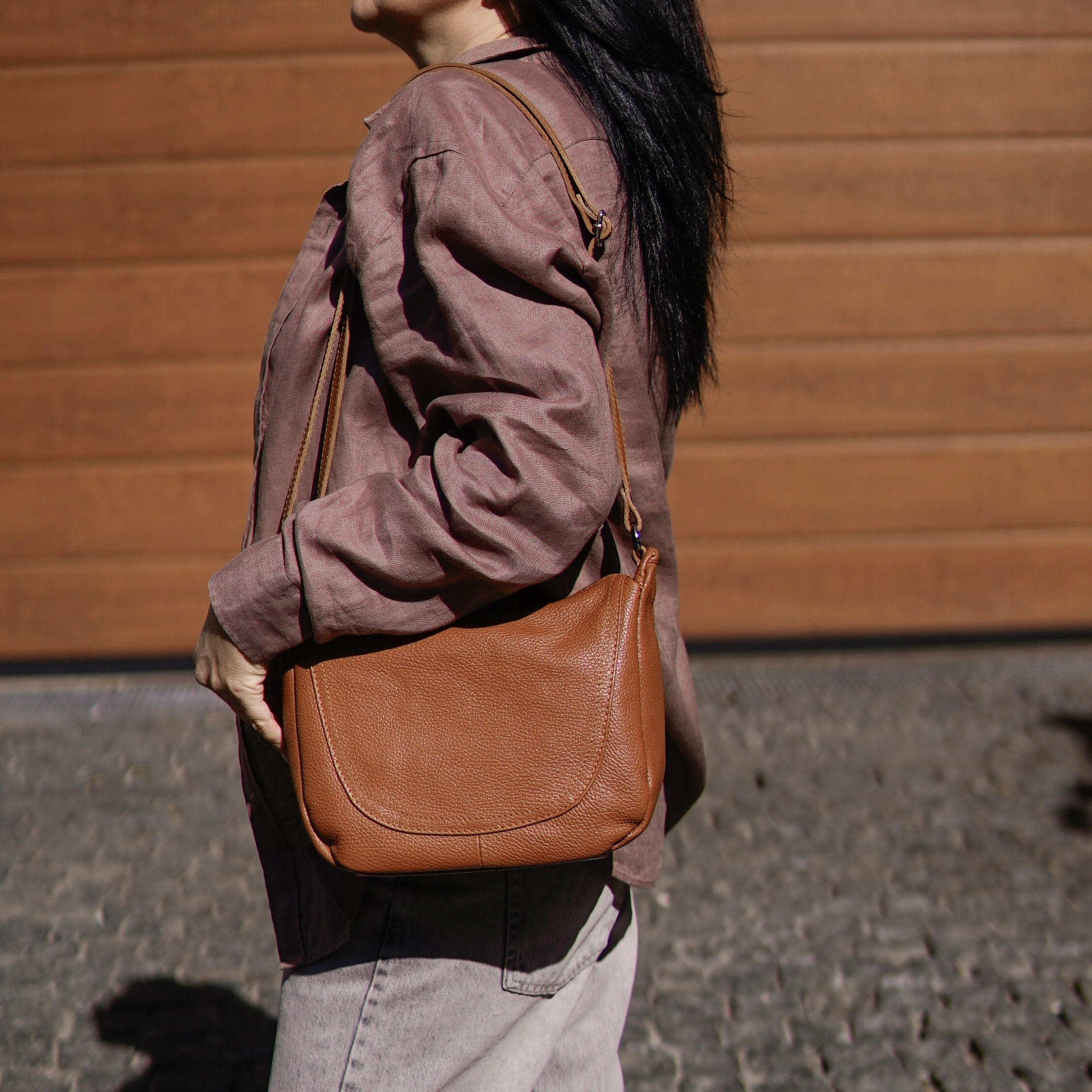 Dámská kabelka z přírodní kůže Lia-M Rudy