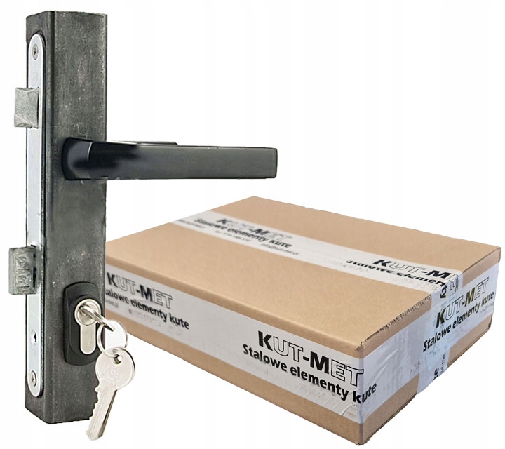 Zámková krabice Se Zámkem 40X40 Klika Ocelová Černá Patentová Vložka Maskovací