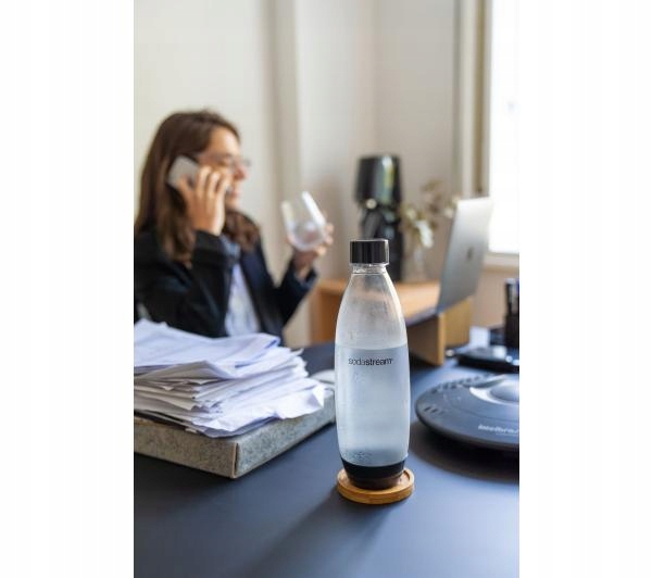 Butelki do saturatora Sodastream Logo Fuse Czarna Zestaw 2x 1L Kolor dominujący czarny