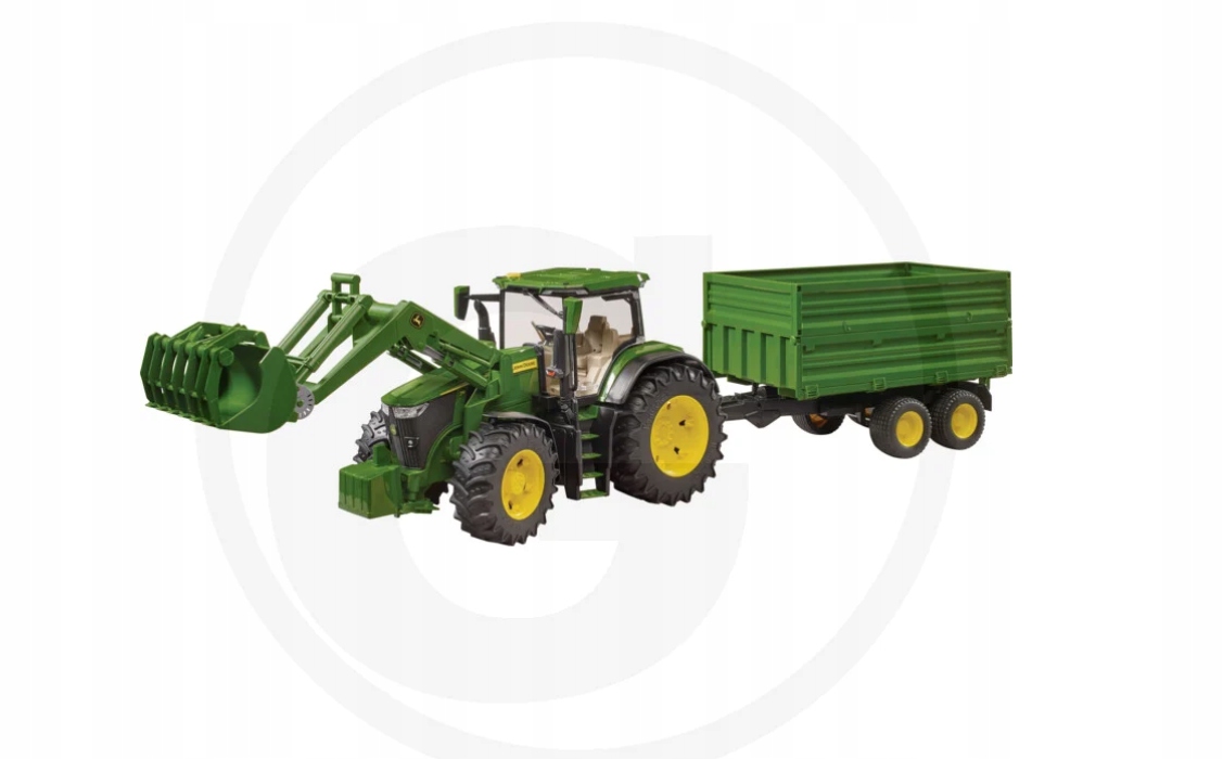 Bruder John Deere s tandemovým přívěsem 3155, 03155