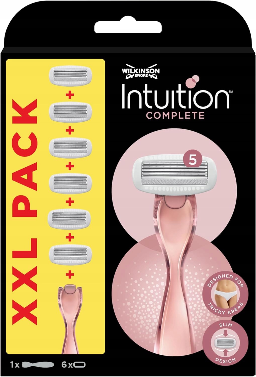 Holicí Strojek Wilkinson Sword Intuition Complete, Sada 1+6, Růžový